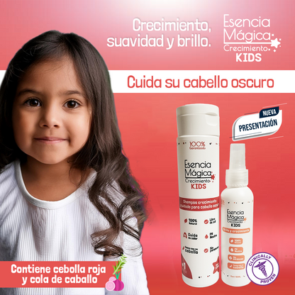 Crecimiento y cuidado color para cabellos oscuros | Esencia Mágica KIDS